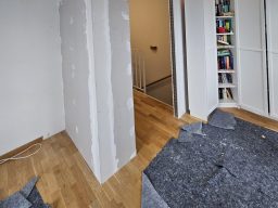 Frisch-gestrichene-Wand-nach-einer-Entrümpelung